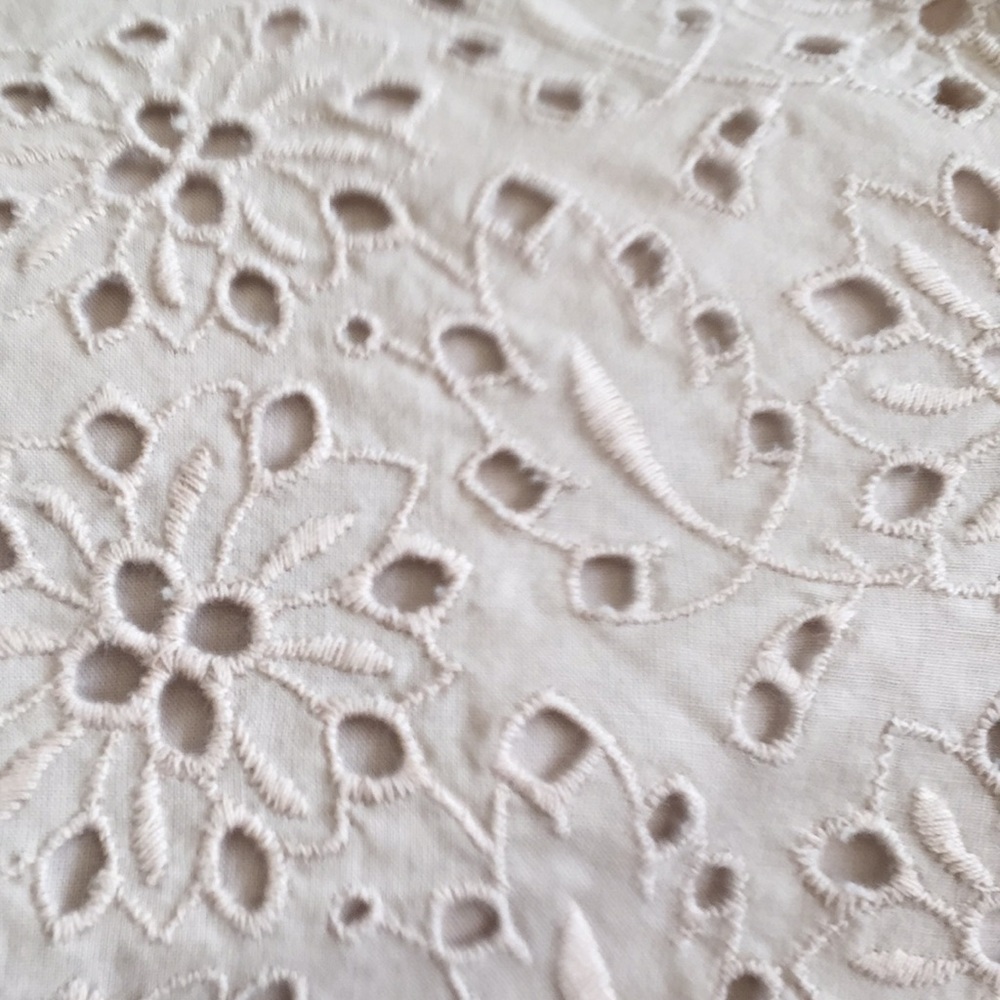 Talbots 100% Cotton Eyelet Sleeveless Skirt Set Size 4 - Picture 8 of 15